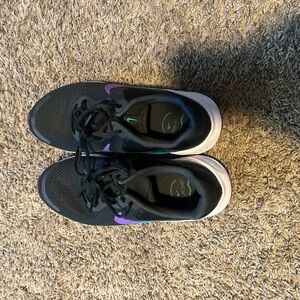 Nike Black and Purple Sneakers